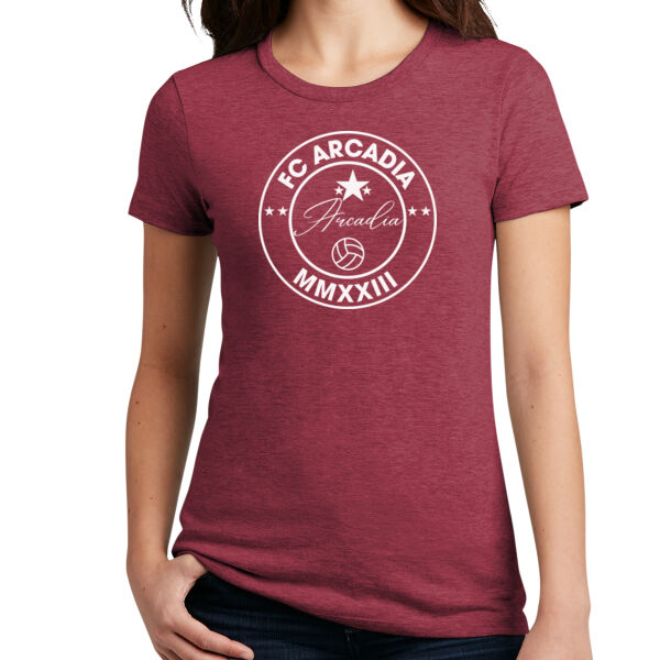 District ® Women’s Perfect Blend ® CVC Tee with FC ARCADIA DTF PRINTED LOGO Thumbnail