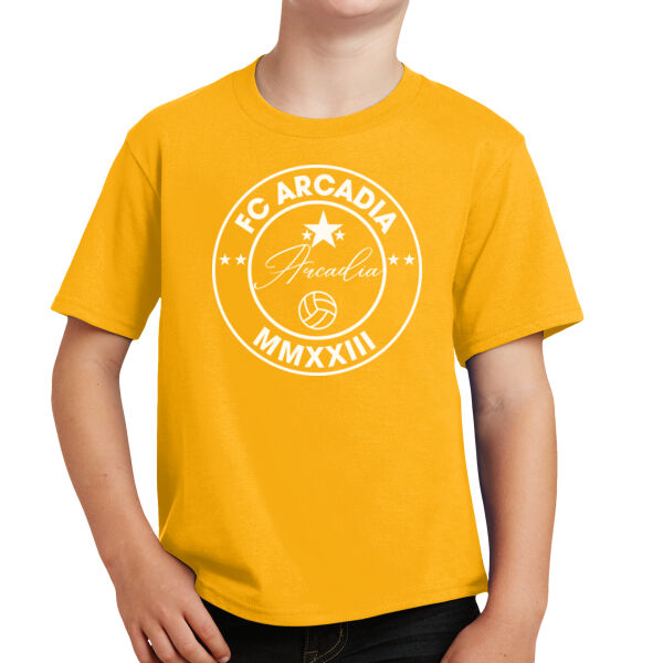 Port & Company® Youth Fan Favorite™Tee with FC ARCADIA DTF PRINTED LOGO Thumbnail