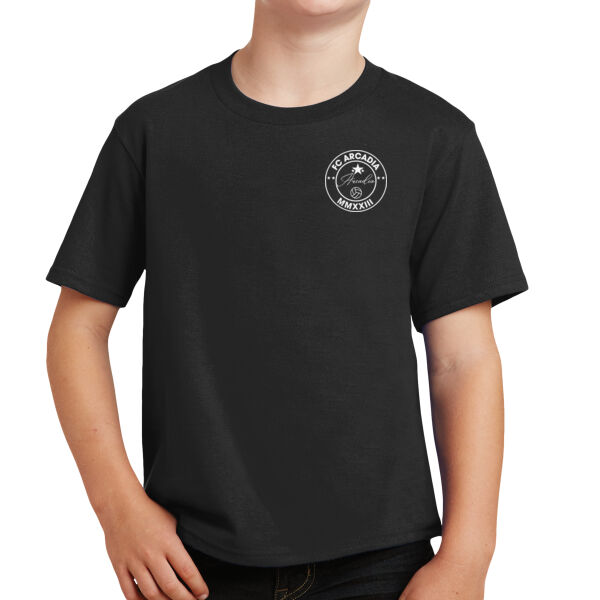 Port & Company® Youth Fan Favorite™Tee with FC ARCADIA DTF PRINTED LOGO 3 Thumbnail